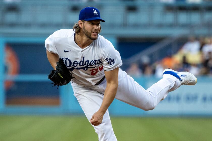 LOS ANGELES, CA - SEPTEMBER 23, 2023: Los Angeles Dodgers starting pitcher Clayton Kershaw.