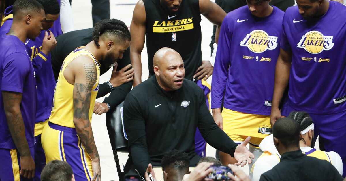 ‘Incredibly grateful’: Lakers GM Rob Pelinka heaps praise on coach Darvin Ham