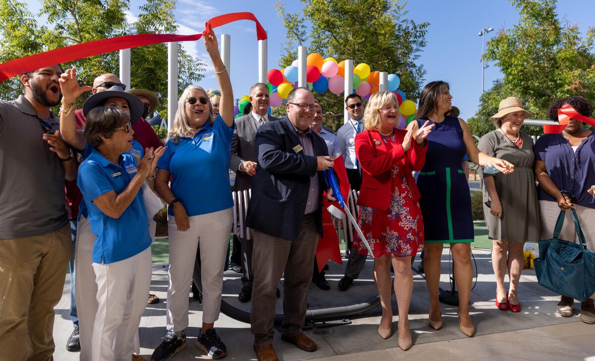 Friends of the Costa Mesa Libraries with Mayor John Stephens and Supervisor Katrina Foley at the Donald Dungan Library.