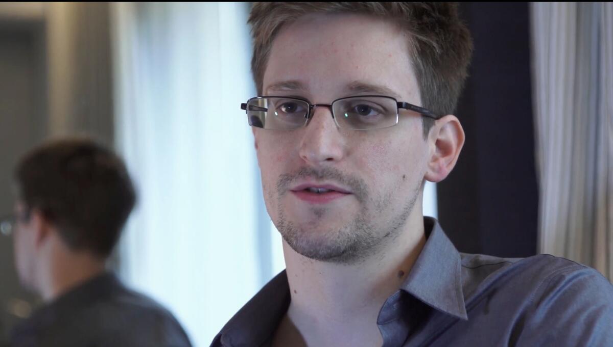 NSA leaker Edward Snowden is seen in Hong Kong.