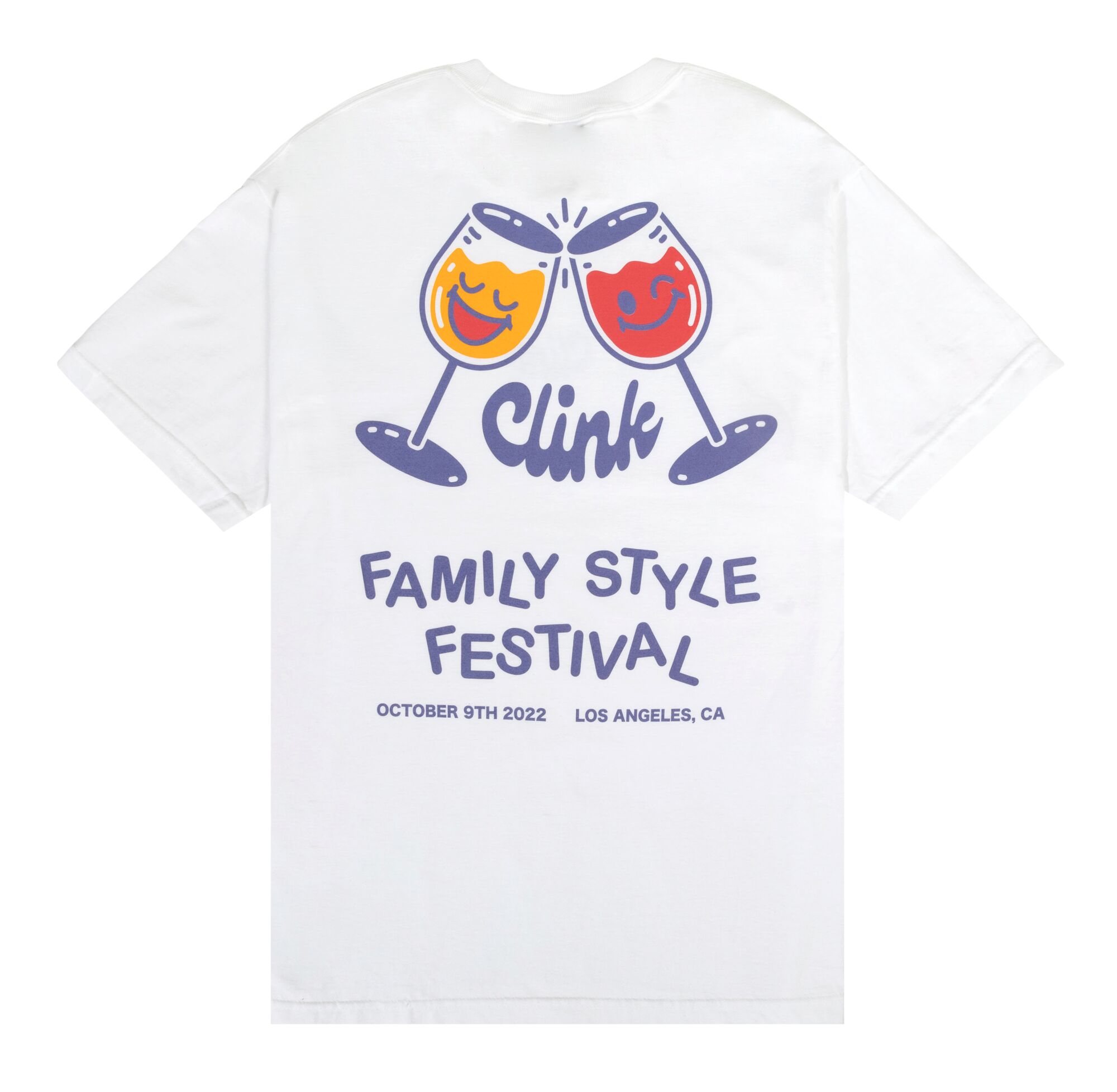 T-shirt with clinking wine glasses