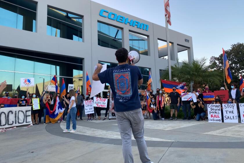The Armenian National Committee of America in Orange County held a protest in front of Comant Industries last week.