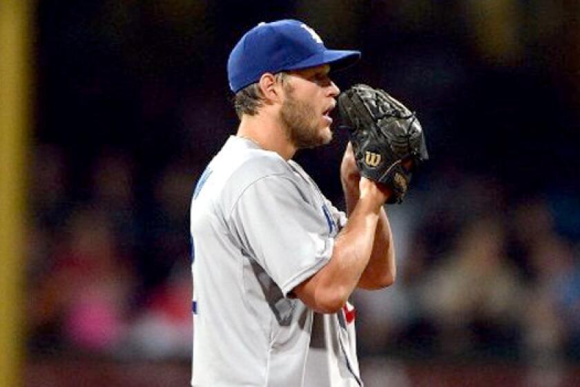 Dodgers pitcher Clayton Kershaw could be out a month because of inflammation in a back muscle.