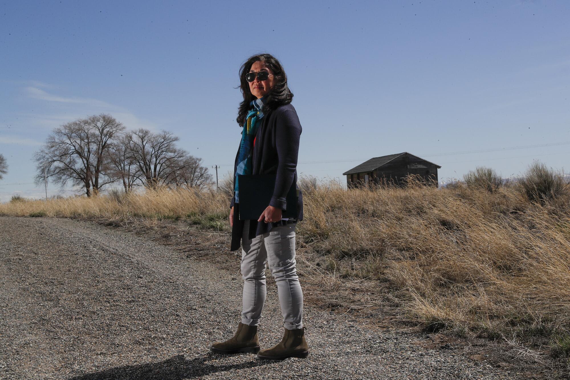 Robyn Achilles, executive director of Friends of Minidoka, at Minidoka National Historic Site.