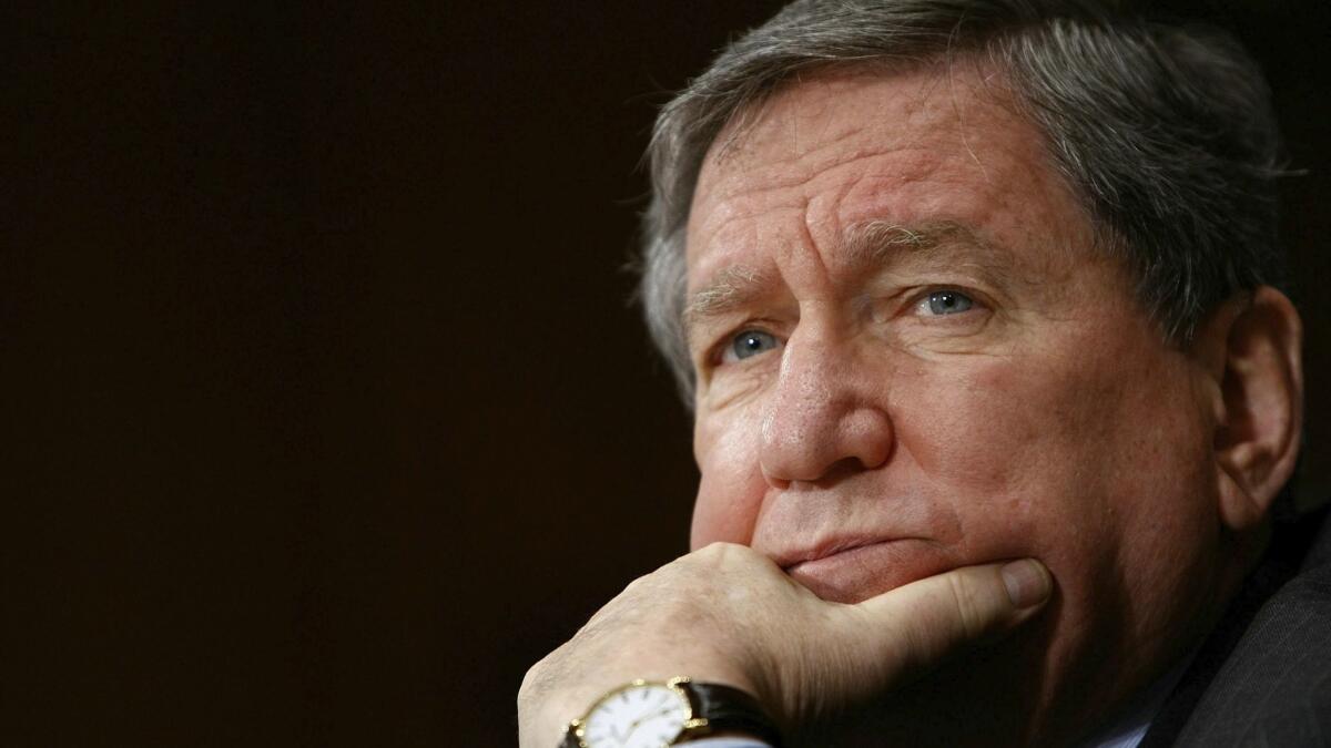 Richard Holbrooke, then special representative for Afghanistan and Pakistan, testifies before the Senate Foreign Relations Committee in Washington in 2009. George Packer’s “Our Man: Richard Holbrooke and the End of the American Century” provides a portrait of the diplomat.