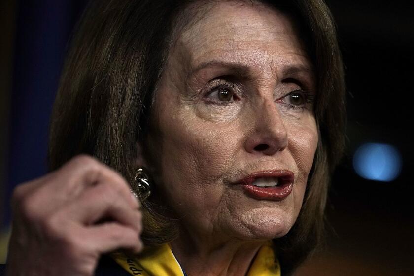 WASHINGTON, DC - MARCH 01: U.S. House Minority Leader Rep. Nancy Pelosi (D-CA) speaks during a weekly news conference March 1, 2018 on Capitol Hill in Washington, DC. Pelosi held a weekly news conference to fill questions from members of the media. (Photo by Alex Wong/Getty Images)