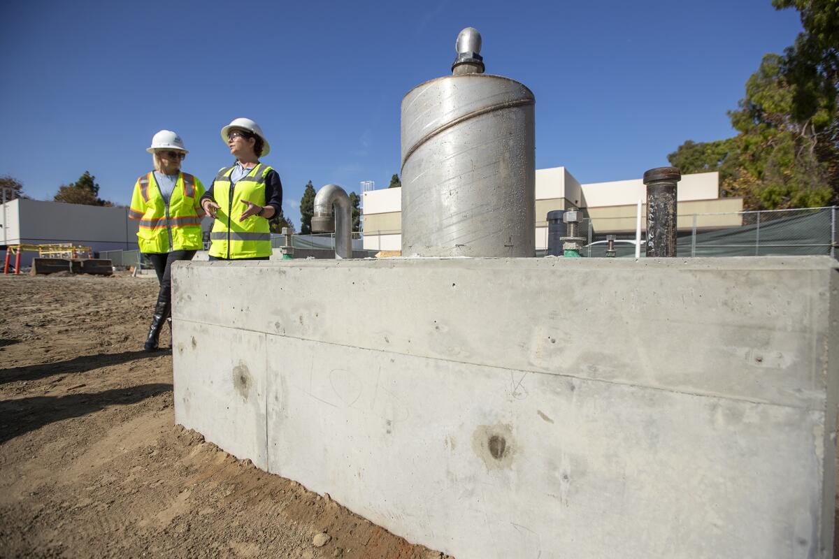 Marice DePasquale, left, the Mesa Water District board president, and Karyn Igar, a senior civil engineer.