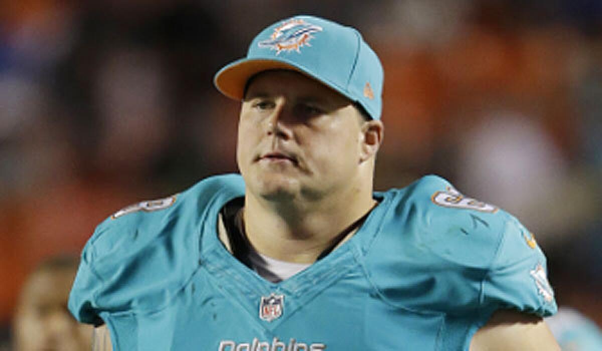 Miami guard Richie Incognito was suspended by the Dolphins last Sunday for conduct detrimental to the team.