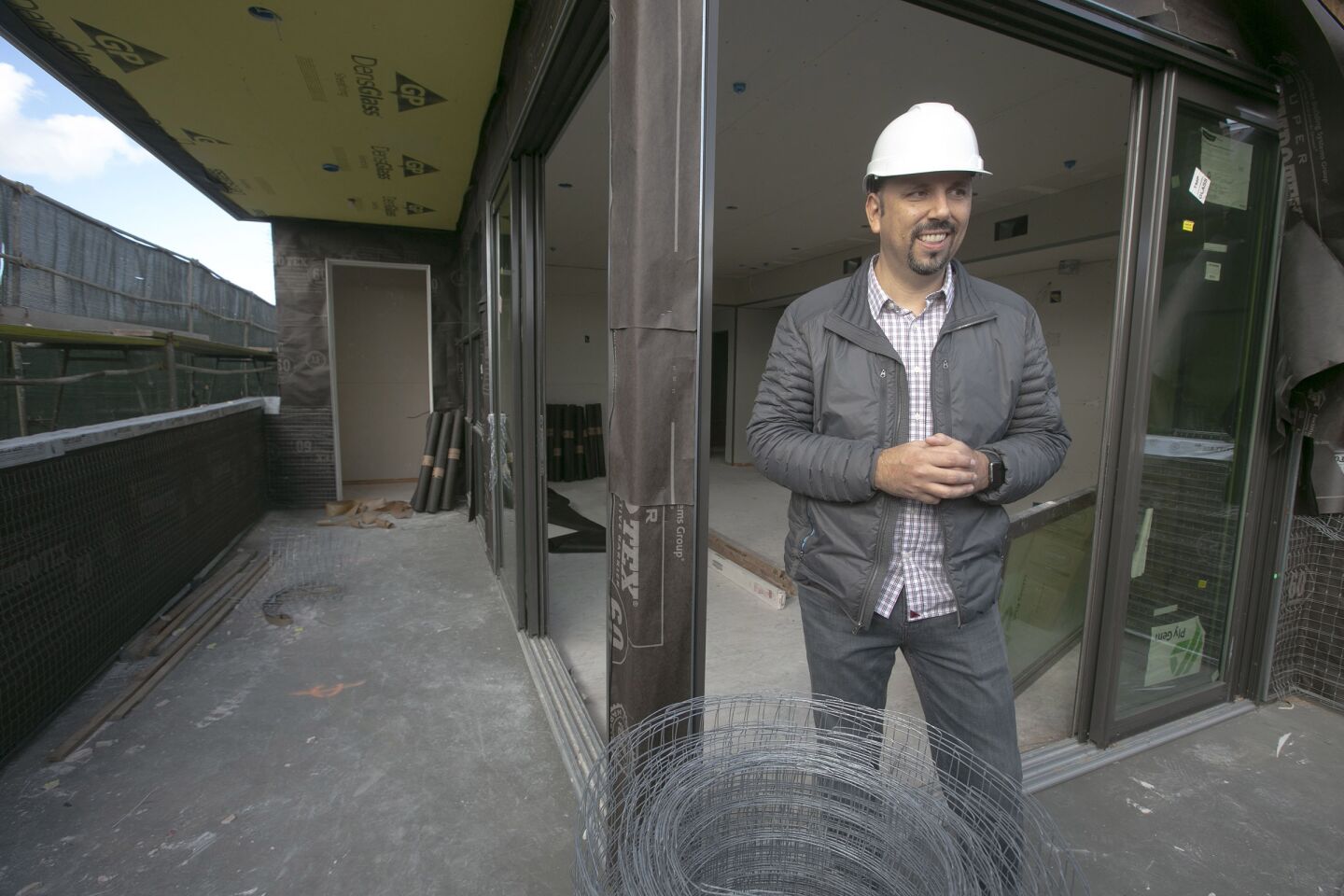 Beri Varol, the architect and developer of the Kansas Modern apartments on Kansas Street and Howard Avenue in North Park, in one of the soon to be completed units on Thursday, January 09, 2020.