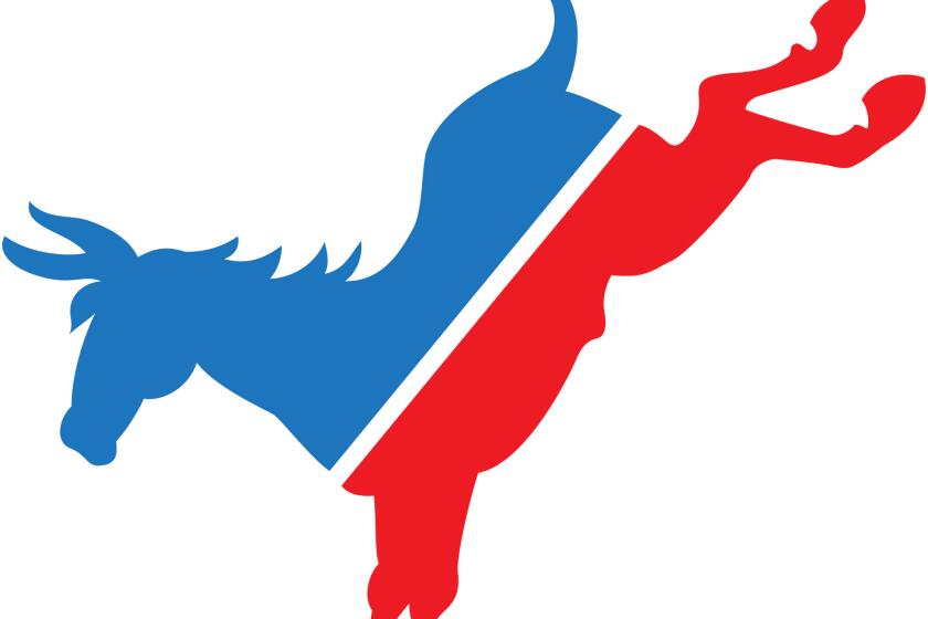 logo graphic of donkey kicking its rear legs and facing to the left