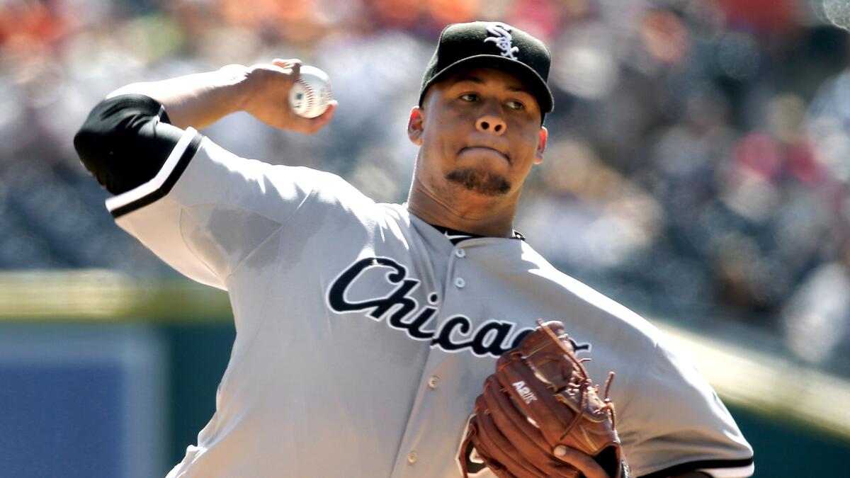 Frankie Montas delivers a pitch while playing for the White Sox last September.