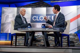 WMUR political director Adam Sexton talks to former Vice President Joe Biden on the station's Sunday program "Close-Up."
