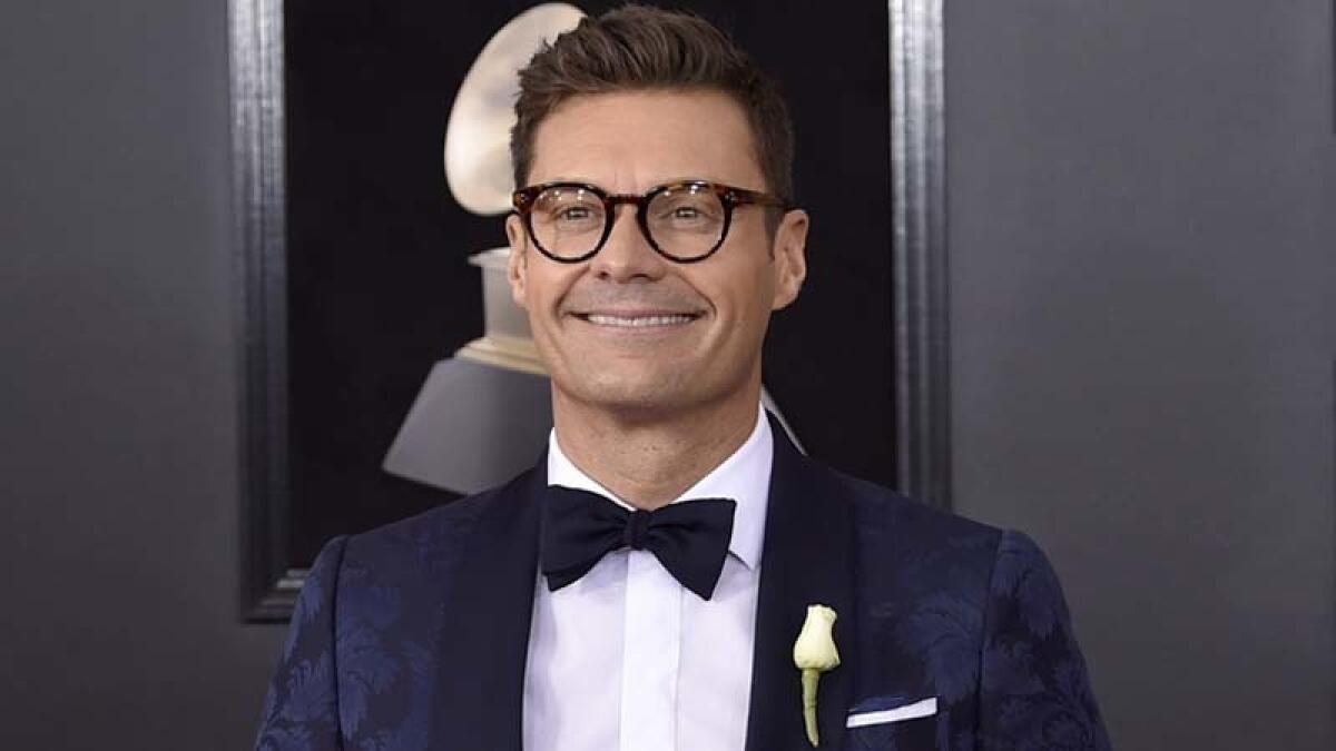 Ryan Seacrest at the 60th annual Grammy Awards in New York in January.