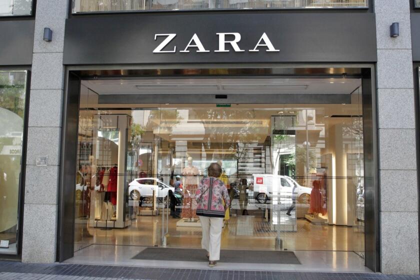 Mandatory Credit: Photo by MARCEL GUINOT/EPA-EFE/REX (10303040b) View of a Zara store in Madrid, Spain, 12 June 2019. Spanish Inditex multinational clothing company, owner of chain stores such as Zara or Pull and Bear, has obtained a 734 million euros benefit in the first quarter of 2019, a 9.8 per cent more than the previous year. Sales grew a 4.8 per cent and summed 5,927 millions, according to the group. Inditex obtains a 734 million euros benefit, Madrid, Spain - 12 Jun 2019 ** Usable by LA, CT and MoD ONLY **