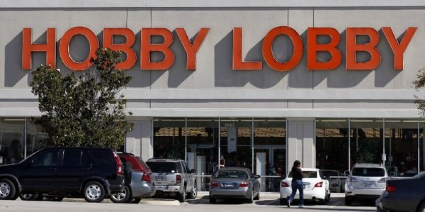 A Dallas outlet of the Hobby Lobby, whose Christian owners object to Obamacare's contraceptive coverage rules.