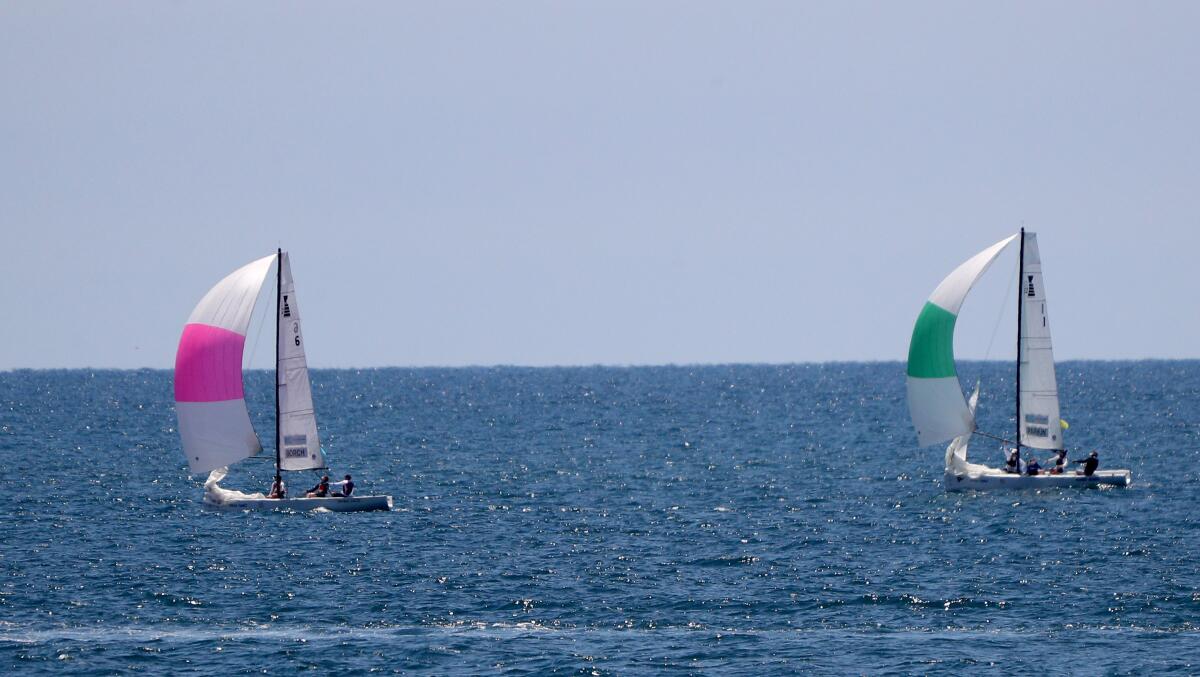 Denmark's Jeppe Borch (Royal Danish YC) leads Jack Parkin (USA) during the 53rd annual Governor's Cup.