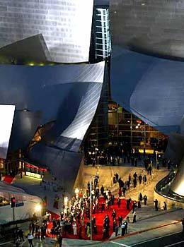 Guests arrive for the grand opening concert gala at the new Walt Disney Concert Hall.