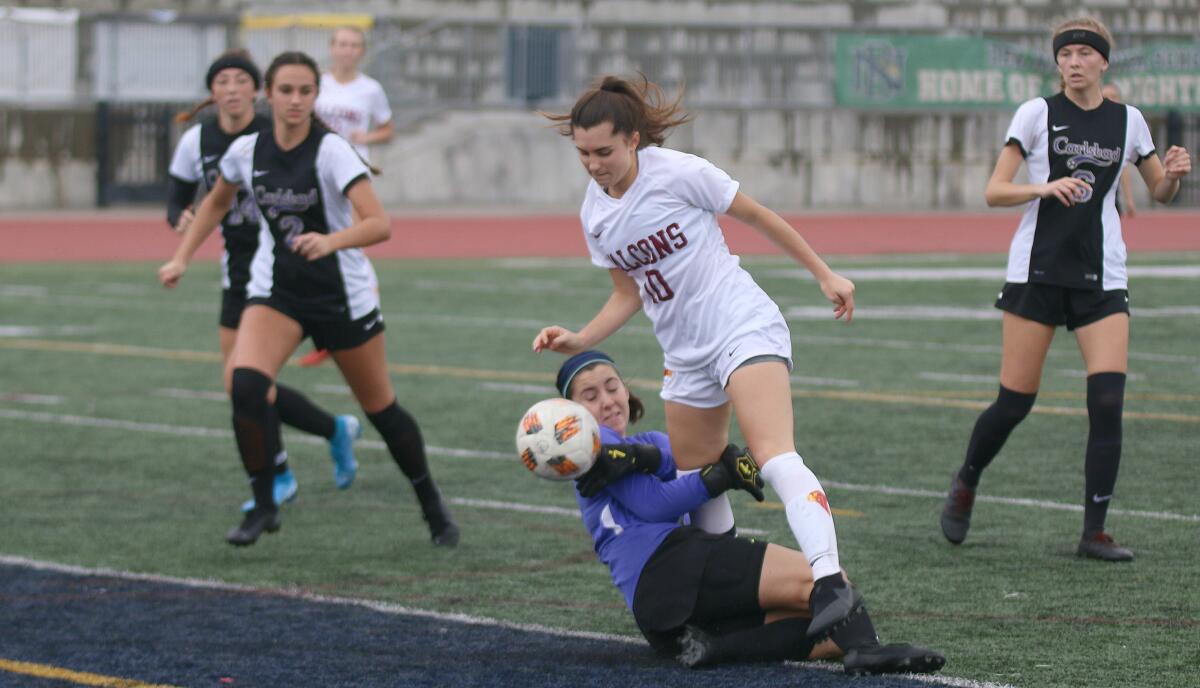 Senior Tatum Lenain is a creative force in the Falcons' midfield.
