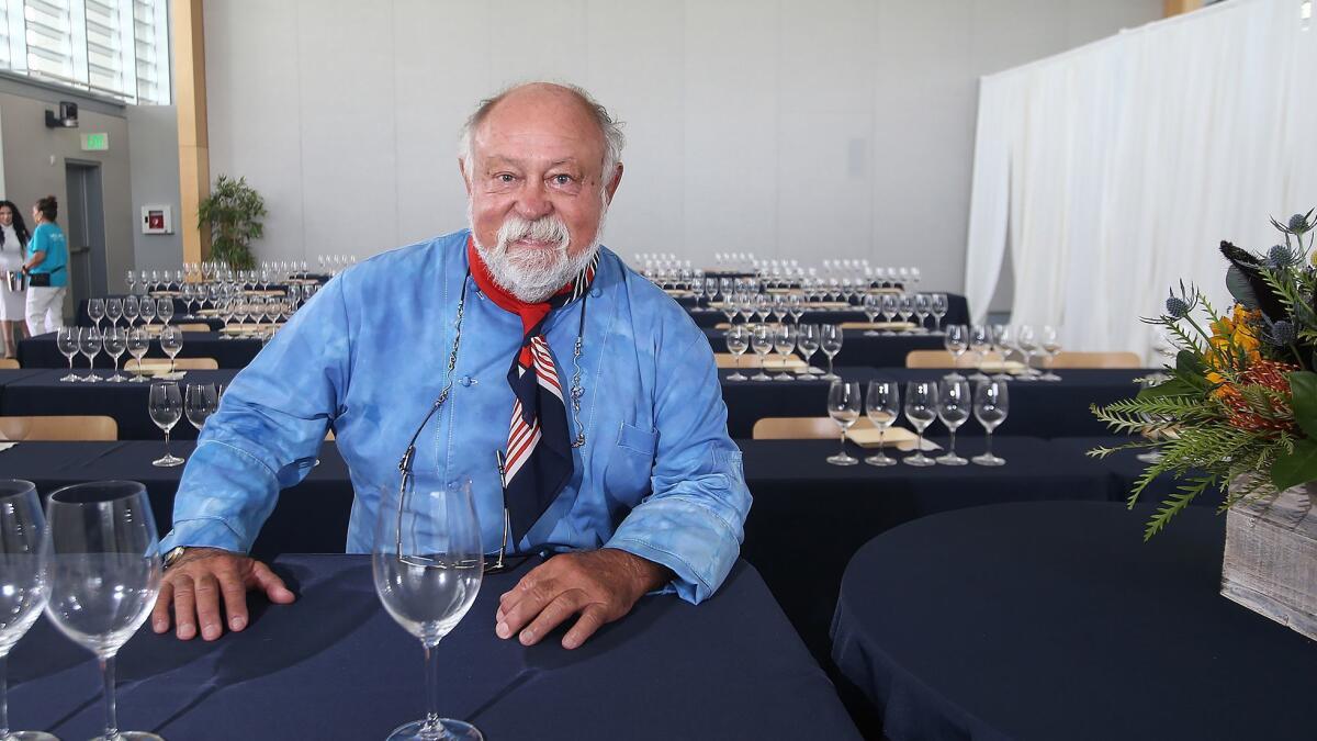 Acclaimed Orange County chef Alan Greeley, who retired and closed the Golden Truffle in Costa Mesa earlier this year, led a presentation on wine and caviar at the Newport Beach Food and Wine Festival.