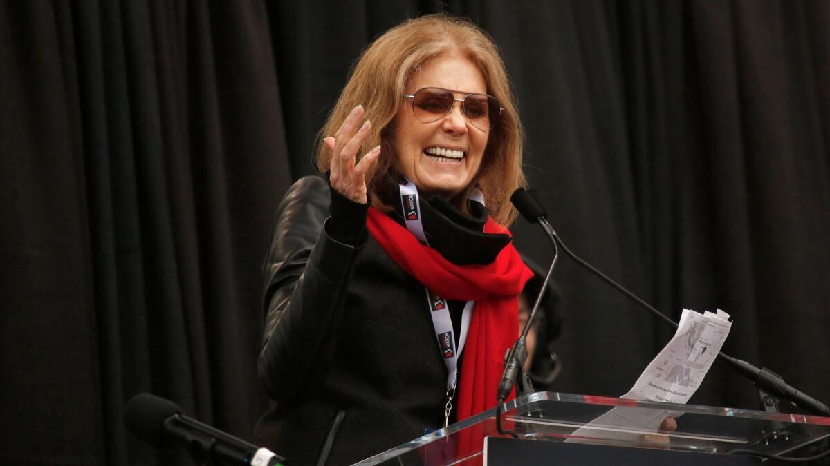 Gloria Steinem speaks at the Women's March on Washington on Jan. 21.