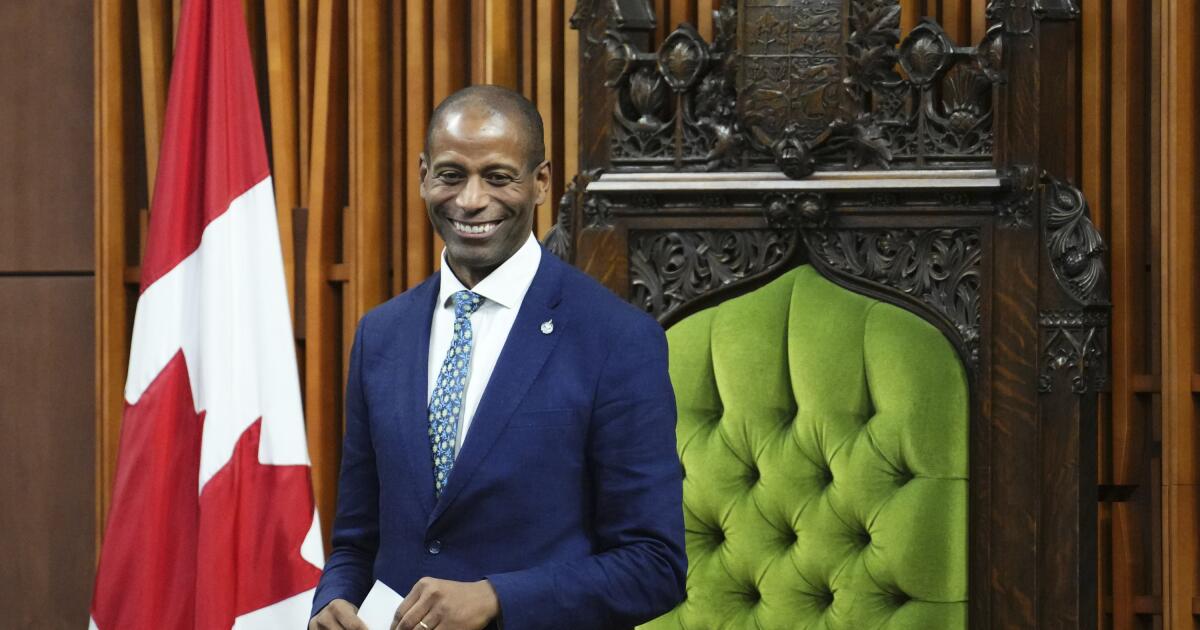 Canada’s House of Commons elects its first black speaker