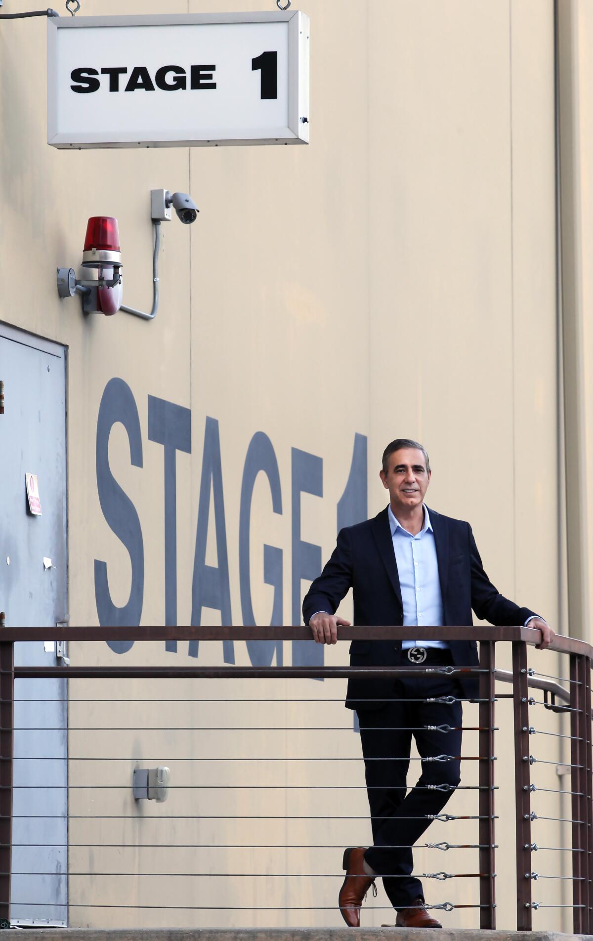 Ozzie Areu, a Cuban American, at one of his soundstages.