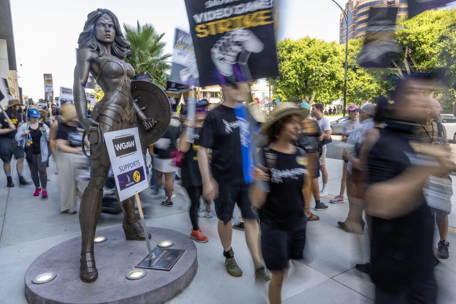 Striking video game actors hit picket lines over AI: 'The human element is irreplaceable'