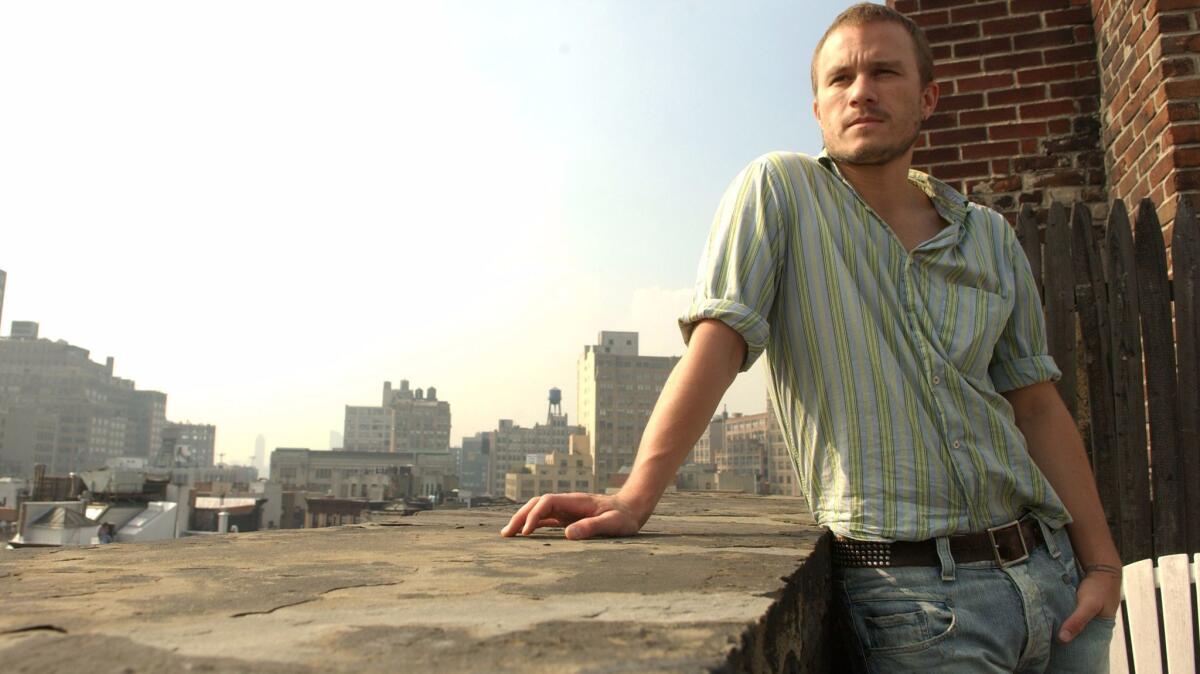 Actor Heath Ledger on a roof top in Manhattan, NY. 10/5/2005. Photo by Jennifer S. Altman/for The Times