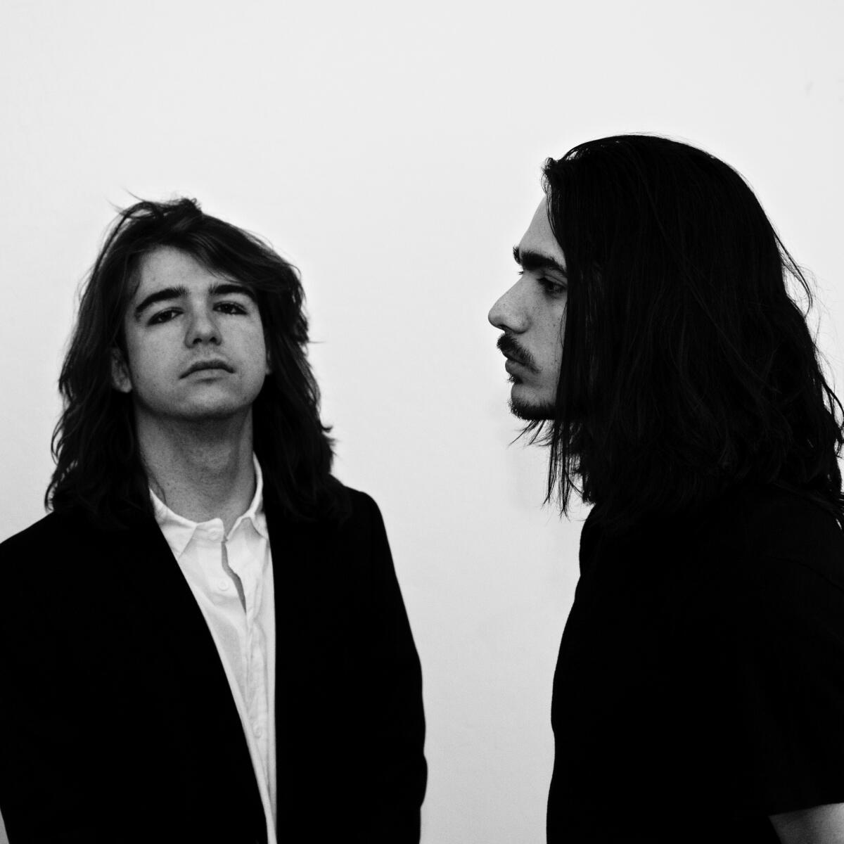 The rock duo Barans — songwriter-guitarist-producer Joe Barans (left) and drummer Jonathan Bresar