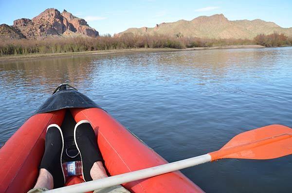 White-water adrenaline junkies need not apply. But if you put a kayak or raft in the water south of Saguaro Lake, you'll be floating in the middle of a desert panorama that includes Red Mountain to the west and sometimes includes wild mustangs at water's edge. (But beware of high-density tuber traffic during spring break.) Through Scottsdale-based Arizona Outback Adventures (see above), guided half-day trips usually run $90 each (four people in a raft) to $125 each (two people in kayaks).