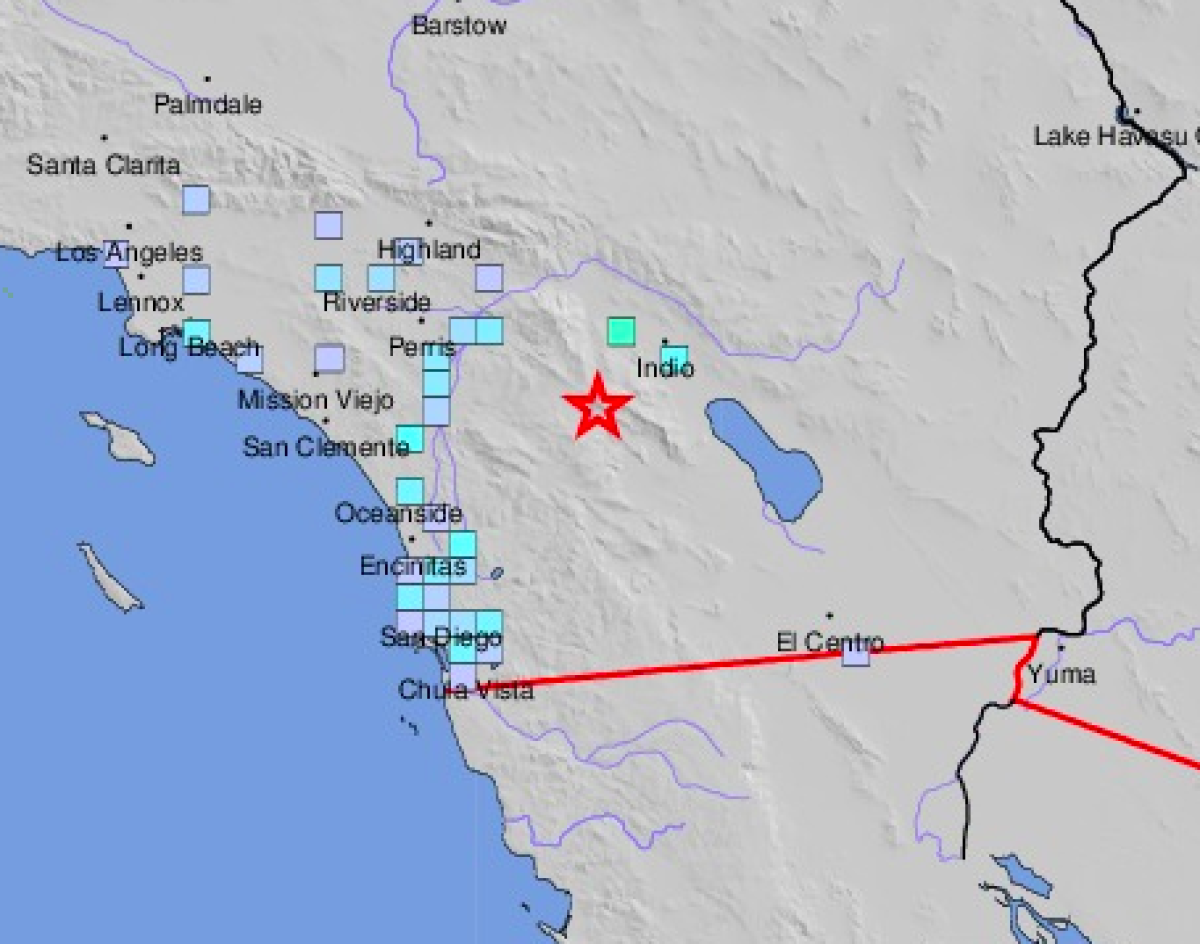 A magnitude 3.5 aftershock to Friday's 4.9 earthquake near Anza was felt in San Diego County on Sunday.