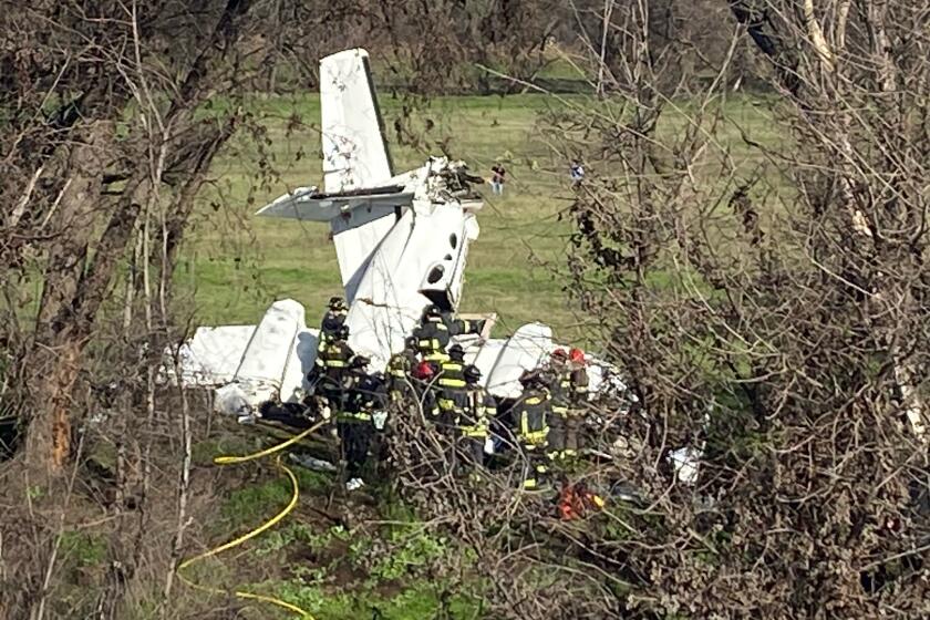 Emergency crews are on scene of a small airplane crash into a field near the Modesto Airport on Wednesday afternoon, Jan. 18, 2023. Only one person was on the plane at the time of the crash. That occupant was pronounced deceased at the scene.