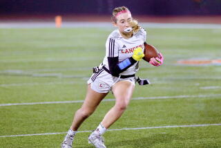 Capri Cuneo has 20 interceptions and 22 pass deflections in 18 games for No. 2 Orange Lutheran.
