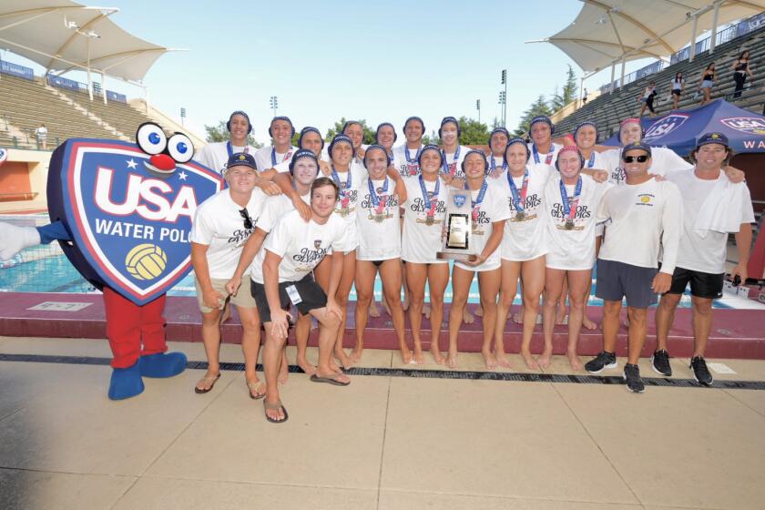 The Newport Beach Water Polo Club 18U boys repeated as national champions at the USA Water Polo Junior Olympics on Tuesday.