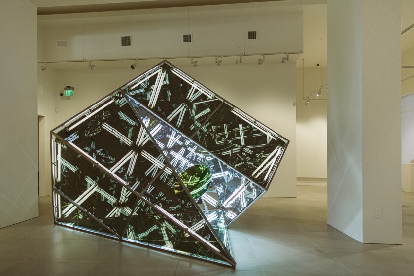 A large sculpture inside a gallery