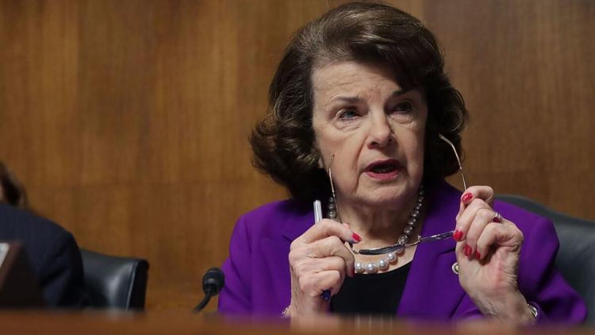 Sen. Dianne Feinstein did not sign on to the lawsuit against President Trump.