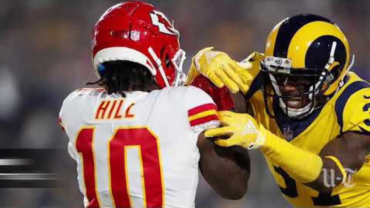 Kansas City Chiefs' Tyreek Hill is working to outrun past