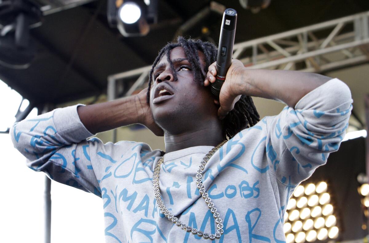 Chief Keef performing in September 2013 at San Manuel Amphitheater in San Bernardino.