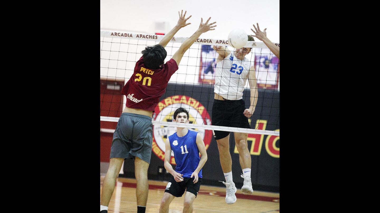 Photo Gallery: Burbank vs. Arcadia in Pacific League boys' volleyball