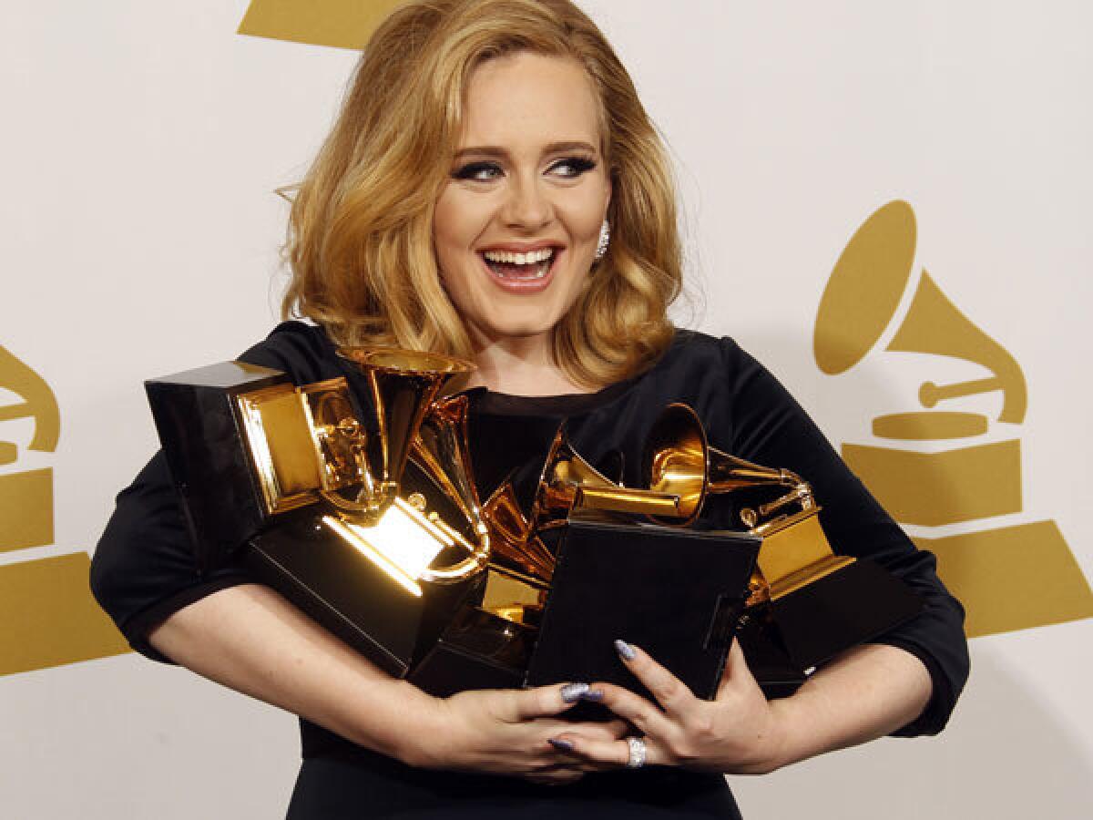 Adele at the 2012 Grammy Awards.