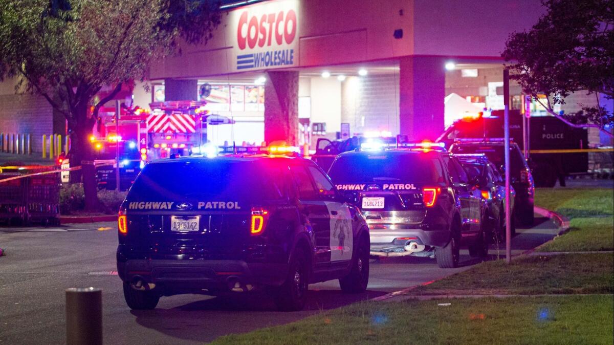 A shooting inside a Costco in Corona on Friday night left one man dead and two others injured.