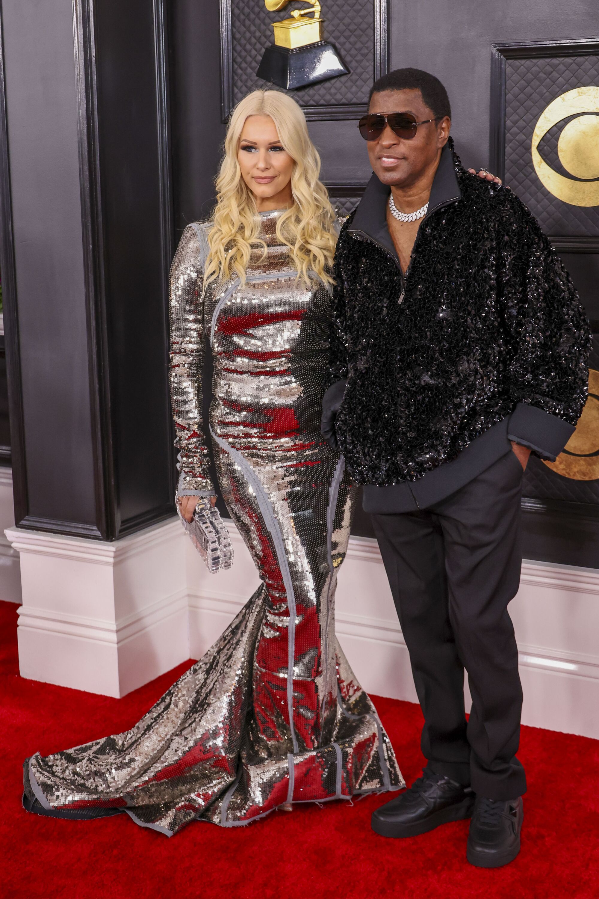 Babyface and Rika on the 2023 Grammy Awards red carpet.
