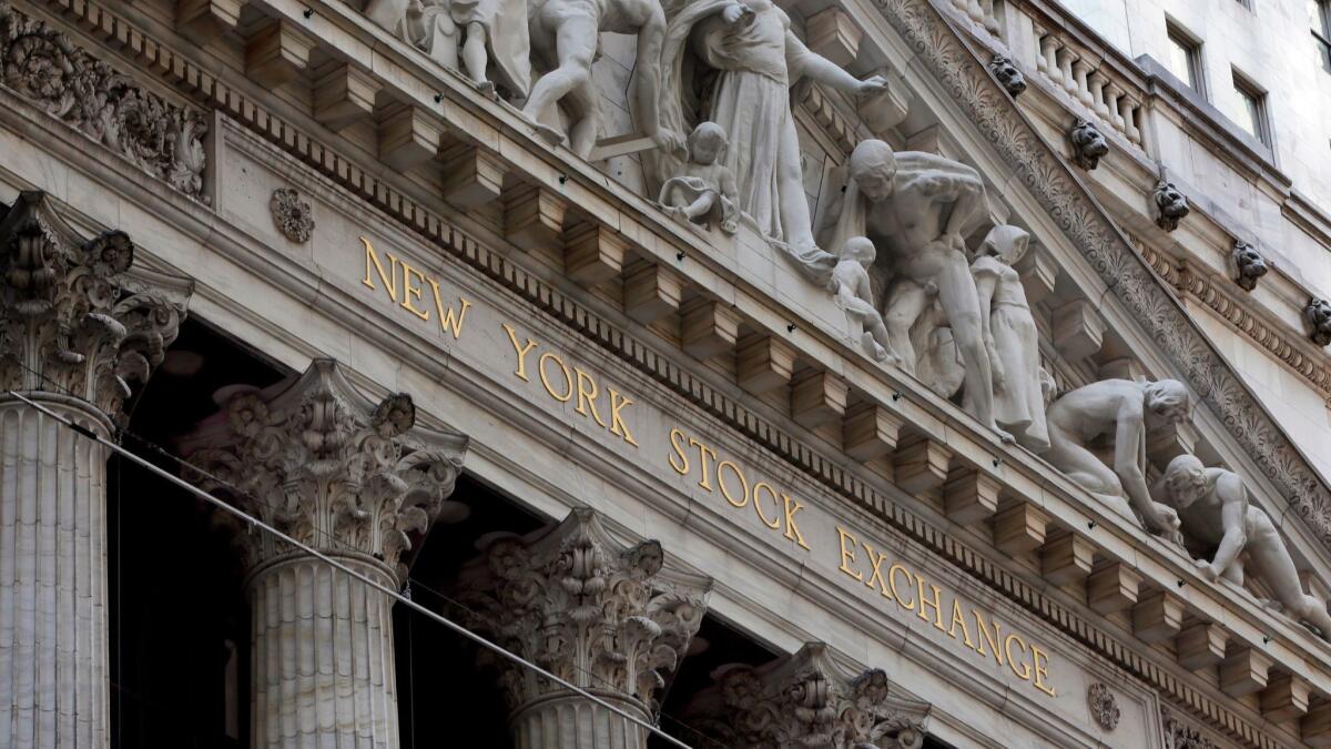 The facade of the New York Stock Exchange.