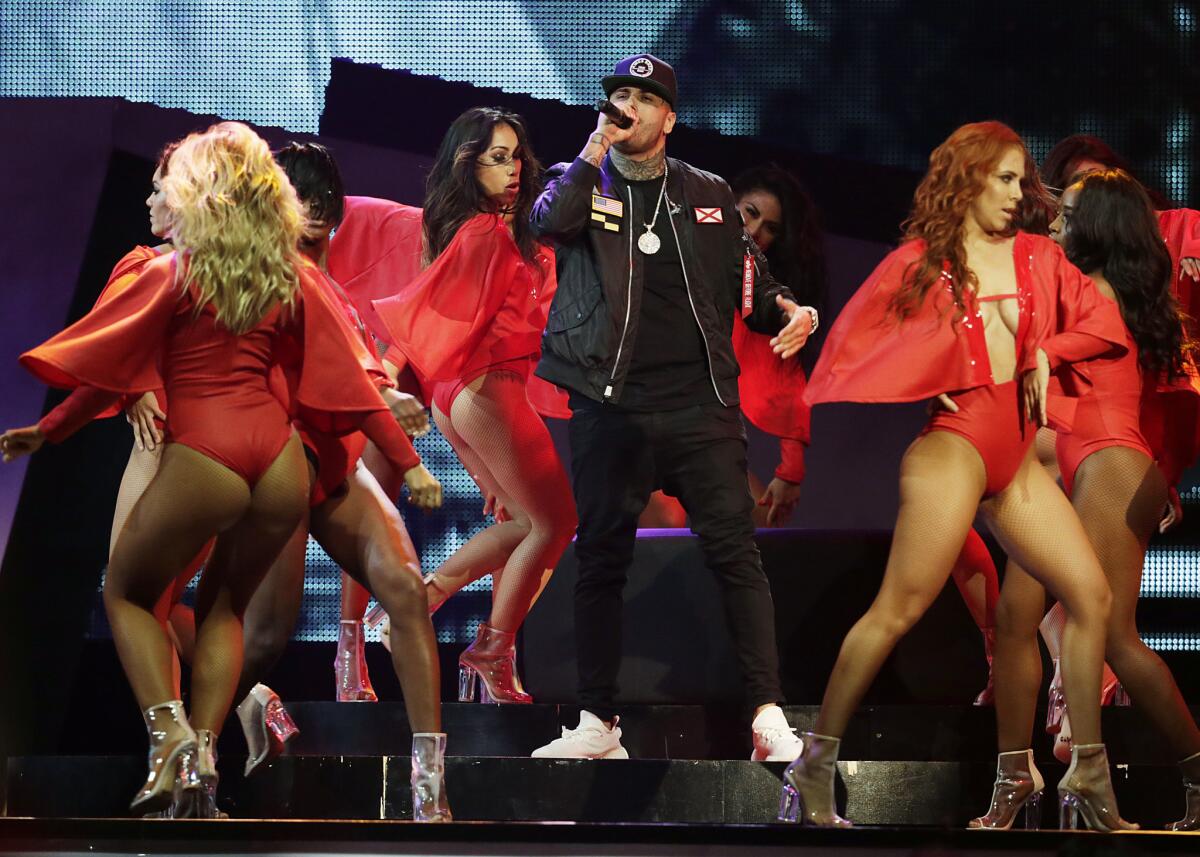 Singer Nicky Jam performs at the Latin Billboard Awards, Thursday, April 27, 2017 in Coral Gables, Fla.