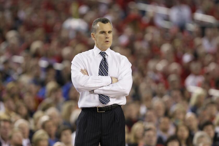 Billy Donovan, shown leading the Florida Gators, is the new coach of the Oklahoma City Thunder.