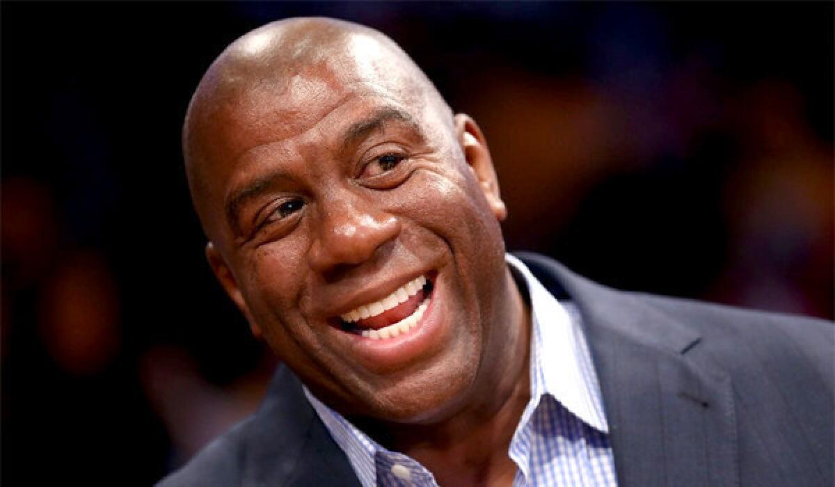 Magic Johnson said he would not talk about the Lakers on Twitter until the team had won three games in a row.