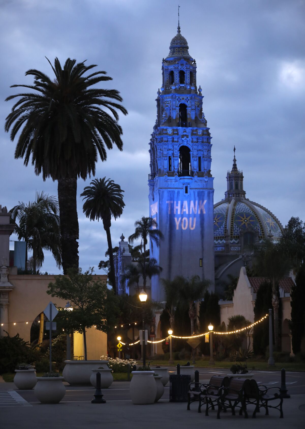 The California Tower at the Museum of Man in Balboa Park April 12, 2020.