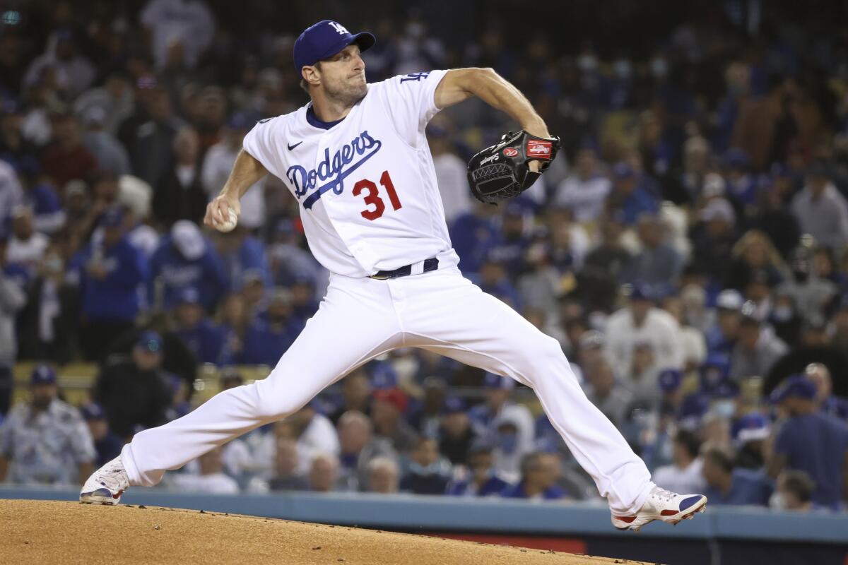 Max Scherzer is unlikely to pitch for Dodgers in Game 5 - Los Angeles Times