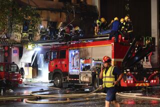 Firefighters at the scene of a deadly explosion in northwest China on Thursday.