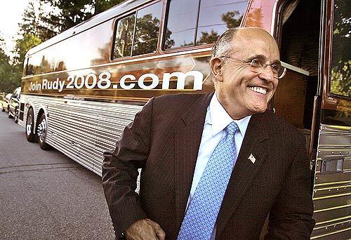 Rudolph W. Giuliani -- just Rudy to many people -- got off to a fast start in the race for president, but according to recent polls, some voters have gotten off the bus. The former mayor of New York, here in New Hampshire in August, has retooled his campaign in advance of the Iowa caucuses and New Hampshire primary in early January.